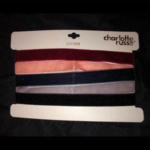 4 piece multi color choker set